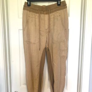 Tan Anthropologie joggers. Size small. Never worn.